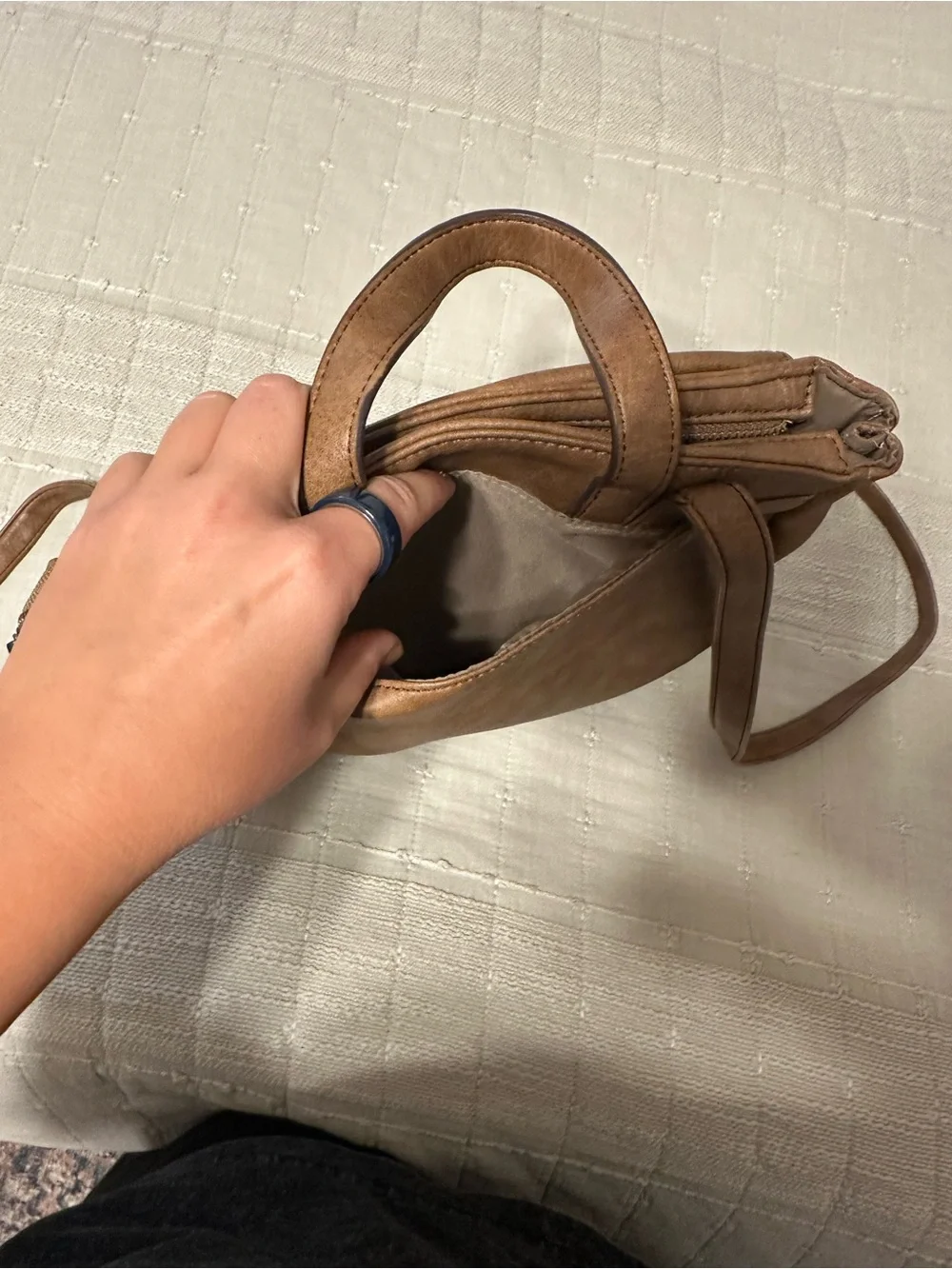 Relic Brown Convertible Leather Backpack Crossbody